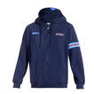 Sweat-shirt à capuche homme Sparco Full Zip Martini Racing MY25 bleu marine