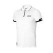 Polo homme Sparco ZIP blanc