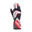 Gants de karting Alpinestars TECH-1 K RACE V2 GRAPH blanc-rouge