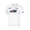 T-shirt homme Car M-Sport Sparco blanc